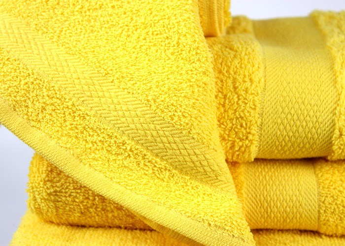 Махровое полотенце Smiley 30х30 см желтое