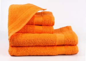 Полотенце махровое Smiley 30х30 см оранжевое
